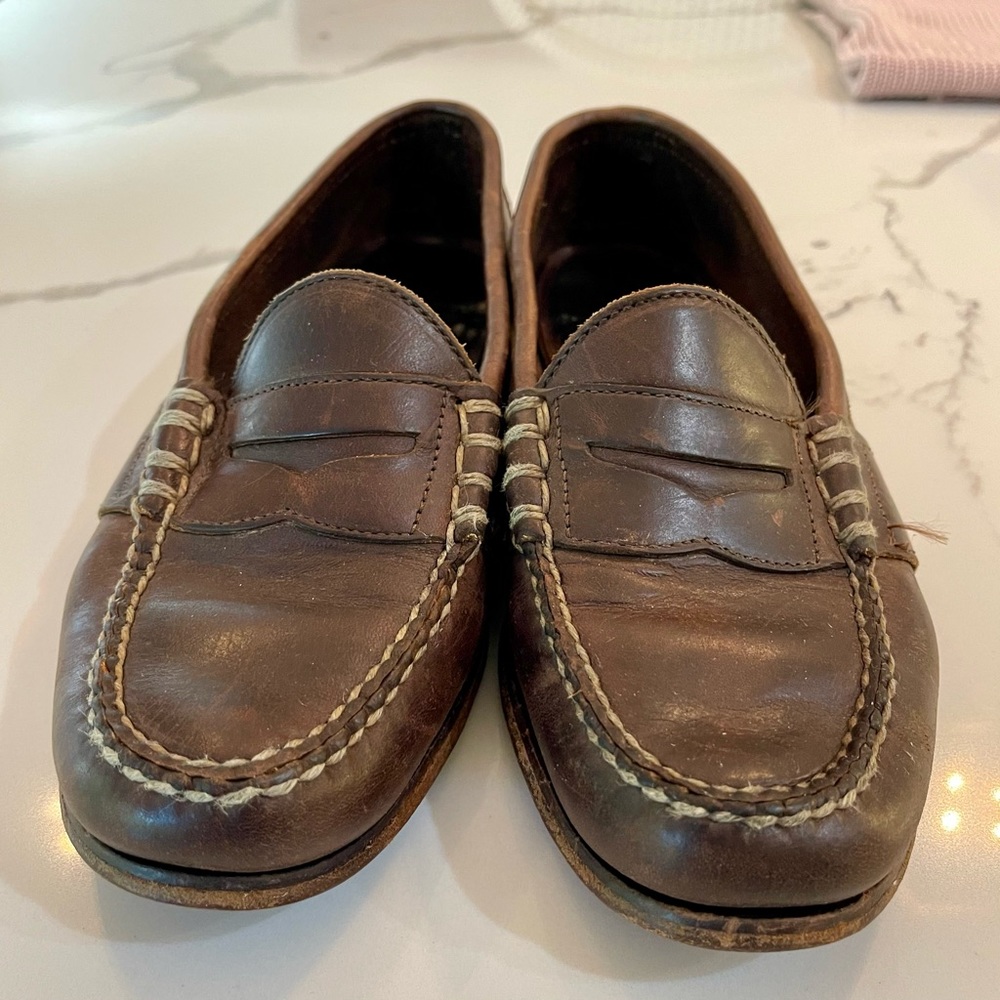 Ralph Lauren Polo Edric leather Penny Loafer Brown Size 8